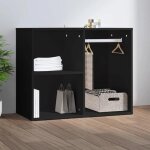 Vidaxl armoire de dressing noir 80x40x65 cm bois dingénierie 808847 Vidaxl armoire de dressing noir 80x40x65 cm bois dingénierie 808847