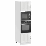 Vidaxl armoires de four 2 pi�ces lucca bois ding�nierie blanc brillant 3315043