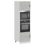 Vidaxl armoires de four 2 pcs lucca gris bton bois dingnierie unit de four armoire de four de cuisine ...