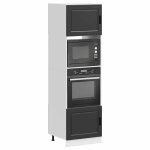 Vidaxl armoires de four 2 pcs porto noir bois dingnierie 3315052