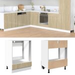 Vidaxl armoire  four chne sonoma 60x46x815 cm agglomr armoire de cuisine armoire de rangement meuble ...