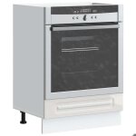 Vidaxl armoire  four kalmar blanc brillant bois dingnierie unit de four armoire de four de cuisine ...