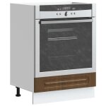 Vidaxl armoire  four kalmar chne marron bois dingnierie unit de four armoire de four de cuisine unit ...