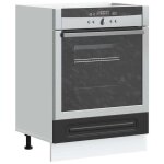 Vidaxl armoire  four kalmar noir bois dingnierie unit de four armoire de four de cuisine unit de ...