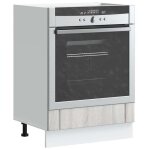 Vidaxl armoire de four lucca sonoma gris bois dingnierie unit de four armoire de four de cuisine unit ...