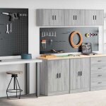 Vidaxl armoires de garage 2 pcs sonoma gris bois dingnierie 3328310