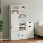 Vidaxl armoires latérales 5 pcs odda blanc 40x24x79 cm bois massif pin armoire buffet meuble de rangement ... Vidaxl armoires latérales 5 pcs odda blanc 40x24x79 cm bois massif pin armoire buffet meuble de rangement ...