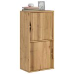 Vidaxl armoire latrale odda 40x24x79 cm bois massif pin armoire buffet meuble de rangement de cuisine ...