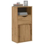 Vidaxl armoire latrale avec tiroir odda 40x24x79 cm bois massif pin armoire buffet meuble de rangement ...