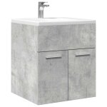 Vidaxl armoire de lavabo de salle de bain gris b�ton 41x385x46 cm placard lavabo de salle de bain meuble ...