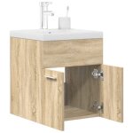 Vidaxl armoire lavabo de salle de bain et vasque et robinet int�gr�s placard lavabo de salle de bain ...