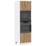 Vidaxl meuble  micro - ondes lyon chne artisanal 60 x 57 x 207 cm bois dingnierie 856129