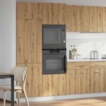 Vidaxl armoire  micro - ondes chne artisanal 60x57x207 cm, placard, tagre de rangement, quipement ...
