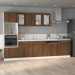 Vidaxl armoire  micro - ondes chne marron 60x57x207 cm, placard, tagre de rangement, quipement de ...