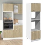 Vidaxl armoire  micro - ondes chne sonoma 60x57x207 cm agglomr 849627