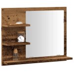 Vidaxl armoire � miroir salle de bain ch�ne artisanal 60x105x45 cm �tag�re � miroir miroir avec �tag�re ...
