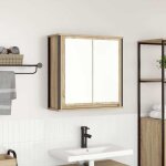 Vidaxl armoire murale de salle de bain miroir chne sonoma 60x21x60 cm armoire suspendue de salle de ...