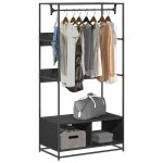 Vidaxl armoire noir 90x50x180 cm bois d?ingénierie armoire de rangement organisateur de garde - robe ... Vidaxl armoire noir 90x50x180 cm bois d?ingénierie armoire de rangement organisateur de garde - robe ...