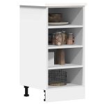 Vidaxl armoire de plancher blanc 40x445x815 cm bois dingnierie armoire de cuisine meuble de cuisine ...