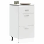 Vidaxl armoire de plancher blanc 40x46x815 cm bois dingnierie armoire de cuisine meuble de cuisine meuble ...