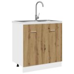 Vidaxl meuble sous vier lyon chne artisanal 80 x 46 x 815 cm bois dingnierie 856078