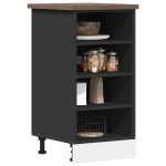 Vidaxl armoire de plancher noir 40x445x815 cm bois dingnierie armoire de cuisine meuble de cuisine meuble ...