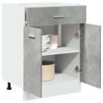 Vidaxl armoire de plancher  tiroir  lyon  gris bton 60x46x81, 5 cm 856088