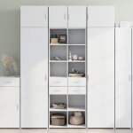 Vidaxl armoire de rangement blanc 70x425x225 cm bois dingnierie armoire de rangement de salle de bain ...