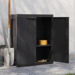 Vidaxl armoire de rangement dextrieur noir 65x37x85 cm pp 364204
