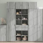 Vidaxl armoire de rangement sonoma gris 70x425x225 cm armoire de rangement de salle de bain unit� de ...