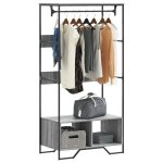 Vidaxl armoire sonoma gris 90x50x180 cm bois dingnierie armoire de rangement organisateur de garde - ...