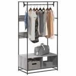 Vidaxl armoire sonoma gris 90x50x180 cm bois dingnierie armoire de rangement organisateur de garde - ...