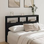 Vidaxl armoire t�te de lit avec led t�te de lit avec compartiment meuble de rangement chambre � coucher ...