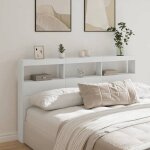 Vidaxl armoire tête de lit avec led, tête de lit avec compartiment, meuble de rangement chambre à coucher, ... Vidaxl armoire tête de lit avec led, tête de lit avec compartiment, meuble de rangement chambre à coucher, ...