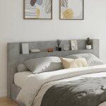 Vidaxl armoire tte de lit avec led tte de lit avec tagre ouverte meuble de rangement chambre  coucher ...