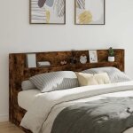 Vidaxl armoire tte de lit avec led tte de lit avec tagre ouverte meuble de rangement chambre  coucher ...