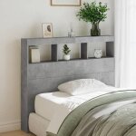 Vidaxl armoire t�te de lit avec led panneau de lit avec compartiment t�te de lit avec armoire meuble ...