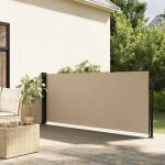 Vidaxl auvent latéral rétractable beige 120x600 cm écran d?intimité de jardin brise - vue de balcon écran ... Vidaxl auvent latéral rétractable beige 120x600 cm écran d?intimité de jardin brise - vue de balcon écran ...