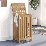 Vidaxl bac � linge 35x25x60 cm bois de teck massif 340758