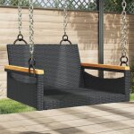Vidaxl balancelle noir 63x62x40 cm rsine tresse chaise suspendue sige de balanoire chaise suspendue ...