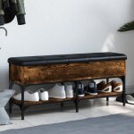 Vidaxl banc  chaussures banquette de rangement avec sige meuble  chaussures avec coussin moderne chne ...