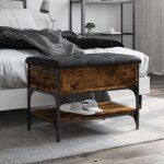 Vidaxl banc  chaussures banquette de rangement avec sige meuble  chaussures avec coussin moderne chne ...