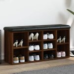 Vidaxl banc  chaussures meuble de rangement avec coussin banc de couloir avec tagre entre salon intrieur ...