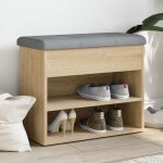 Vidaxl banc  chaussures meuble de rangement avec coussin banc de couloir avec tagre entre salon intrieur ...