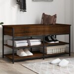 Vidaxl banc à chaussures Étagère à chaussures avec pieds meuble à chaussures avec rangement salon industriel ... Vidaxl banc à chaussures Étagère à chaussures avec pieds meuble à chaussures avec rangement salon industriel ...