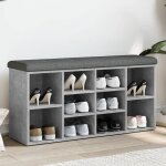 Vidaxl banc  chaussures meuble de rangement avec coussin banc de couloir avec tagre entre salon intrieur ...