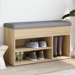 Vidaxl banc  chaussures meuble de rangement avec coussin banc de couloir avec tagre entre salon intrieur ...