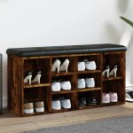 Vidaxl banc  chaussures meuble de rangement avec coussin banc de couloir avec tagre entre salon intrieur ...