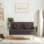 Vidaxl banc avec coussins canap� avec accoudoir et dossier banquette avec pieds en bois si�ge de salon ...
