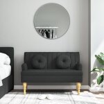 Vidaxl banc avec coussins canap� avec accoudoir et dossier banquette avec pieds en bois si�ge de salon ...